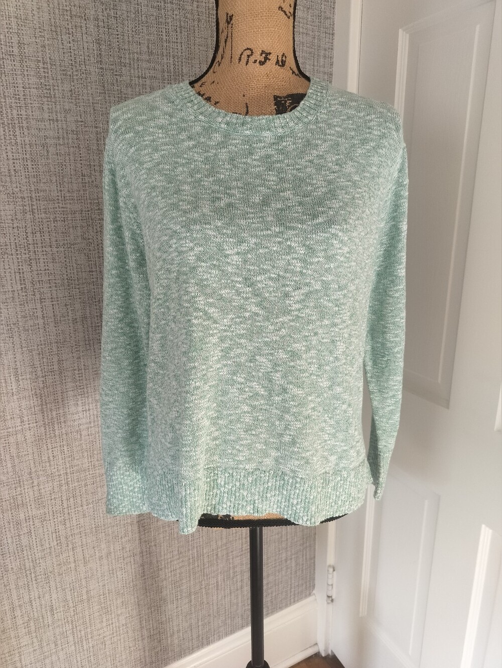 J. Crew Mint Marled Crewneck Sweater